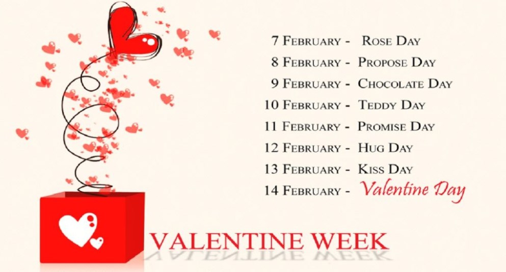 Valentine week 2022: The Day’s Package of Rose, Propose, Hug, Kiss, Chocolate, Teddy, promise for Valentine’s Day 2022